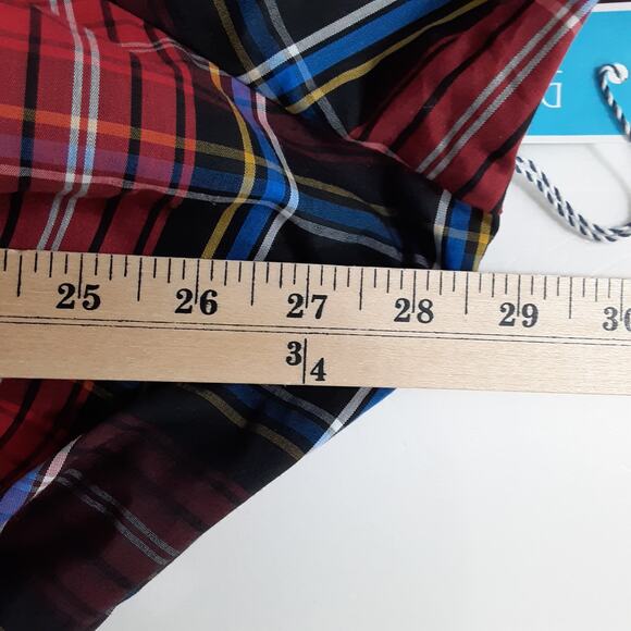Draper James RSVP LS Bow Back Dress Tartan Plaid 2X Holiday 3/4 Sleeve NWT - Picture 8 of 10